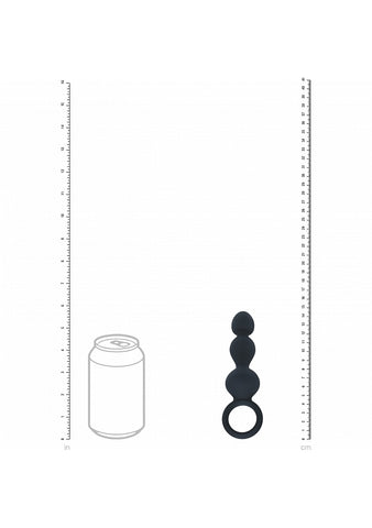 Shots LEVELZ Beaded Silicone Anal Probe with Loop - Anal Beads and Balls