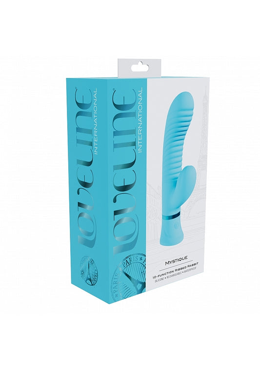 Shots Loveline Mystique 10 Speed Ribbed Rabbit Vibrator - Rabbit Vibrators