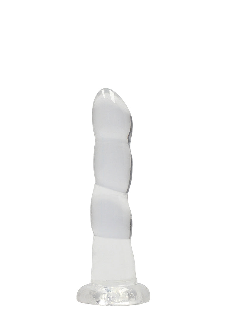 Realrock Crystal Clear Non Realistic Suction Cup Dildo 13cm - Non-Realistic Dildos