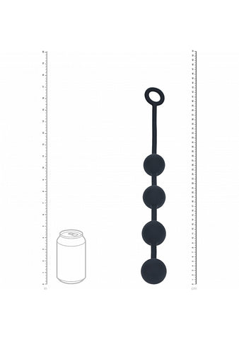 Shots LEVELZ Round Silicone Anal Balls Black - Anal Beads and Balls