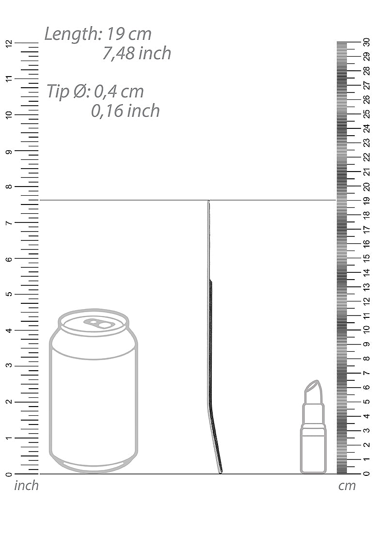 Shots Urethral Sounding Stainless Steel Dilator Black Urethral Sounds