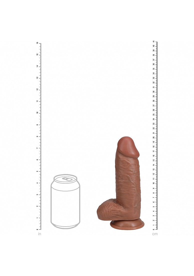 Shots RealRock Extra Thick Straight Dong with Balls 8 Inch - Realistic Dildos