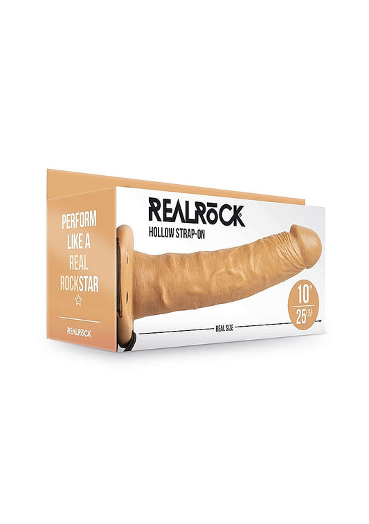Shots Toys Realrock Hollow Strapon without Balls 24.5 cm - Strap On Sextoys