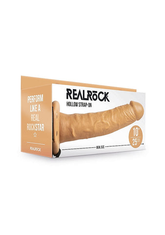 Shots Toys Realrock Hollow Strapon without Balls 24.5 cm - Strap On Sextoys