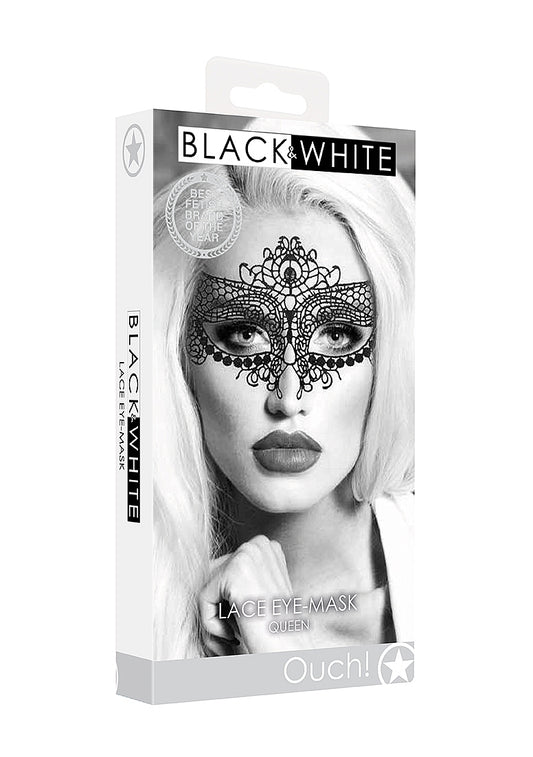 Shots Toys Queen High Quality Bodnage Lace Eye Mask - Masks And Blindfolds