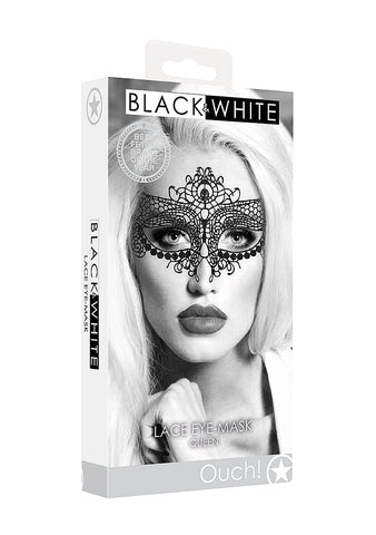 Shots Toys Queen High Quality Bodnage Lace Eye Mask - Masks And Blindfolds