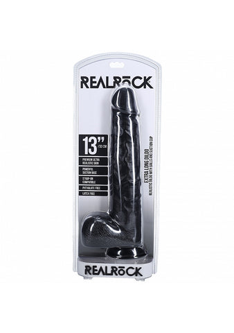 Realrock Ultra Realistic Extra Large Dildo With Balls 33cm - Realistic Dildos