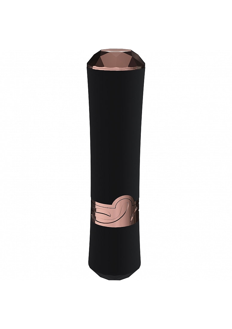 Shots Toys LOVELINE Dahlia Rechargeable Lipstick Vibrator Black Personal Massagers