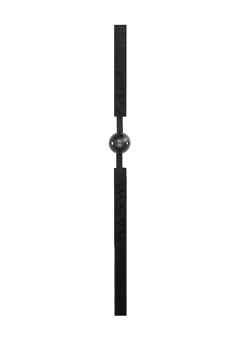 Shots Toys Breathable Ball Gag With Velvet & Velcro Straps - Bondage Gags and Bits