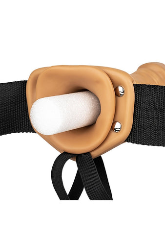 Shots Toys Realrock Hollow Strapon without Balls 24.5 cm - Strap On Sextoys