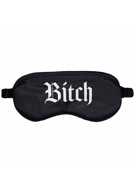 Shots Toys OUCH! Satin Bitch Printed Eye Mask - Masks And Blindfolds