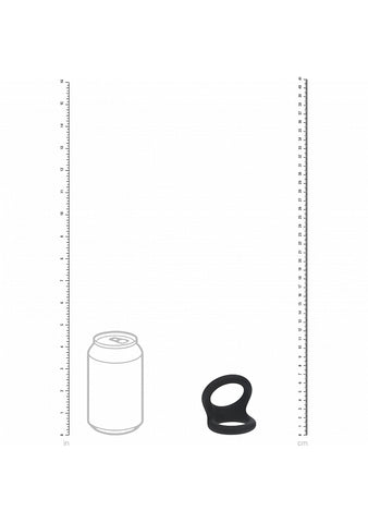 Shots LEVELZ Double O Silicone Cock and Balls Rings Black - Stretchy Cock Rings