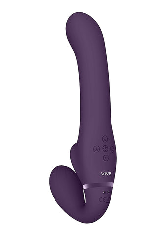 Vive Ai Dual Vibrating & Air Wave Tickler Strapless Strap On - Strap On Sextoys