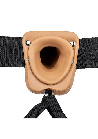 Shots Toys RealRock Hollow Strapon with Balls 23 cm - Strap On Sextoys