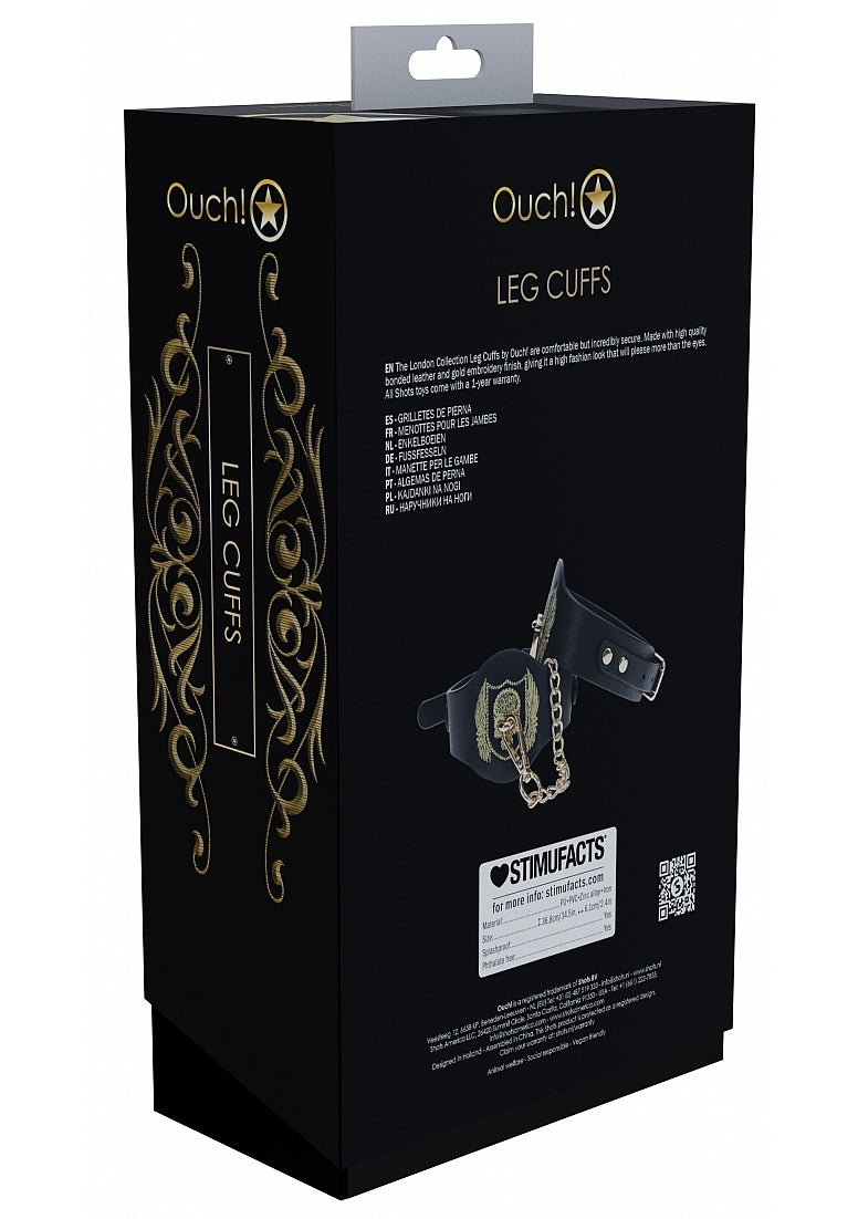 Shots Toys Ouch! London Collection Bondage Leg Cuffs - Cuffs And Restraints