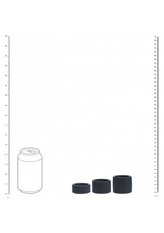 Shots LEVELZ Liquid Silicone Ball Strap Set of 3 Sizes Cock Ring Sets