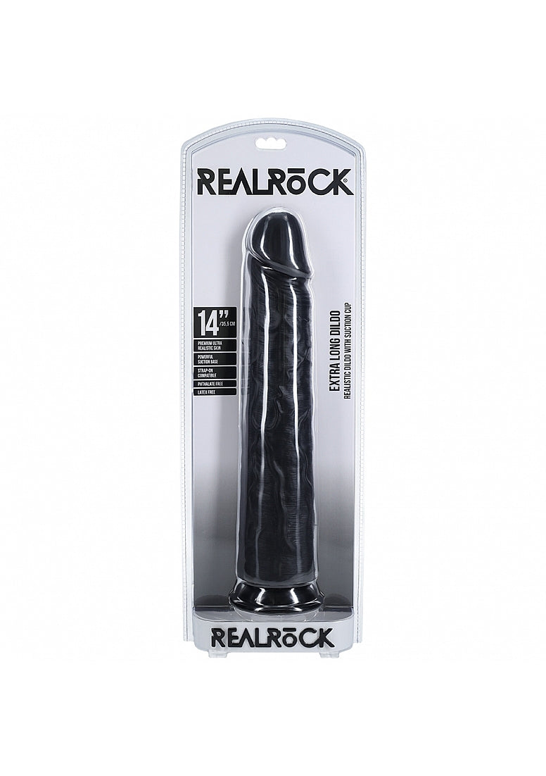 Realrock Extra Large No Balls Realistic Skin Dong 35.5cm Realistic Dildos