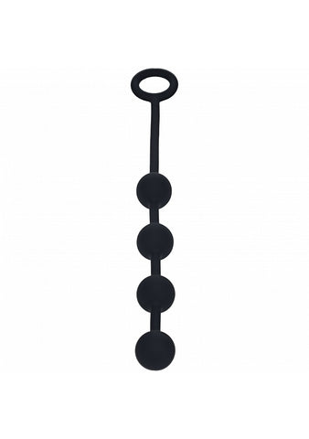 Shots LEVELZ Round Silicone Anal Balls Black - Anal Beads and Balls