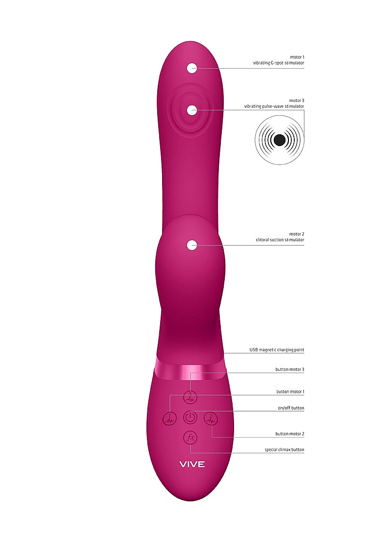 Shots Hide Pulse & Airwave Technology Rabbit Vibrator - Rabbit Vibrators