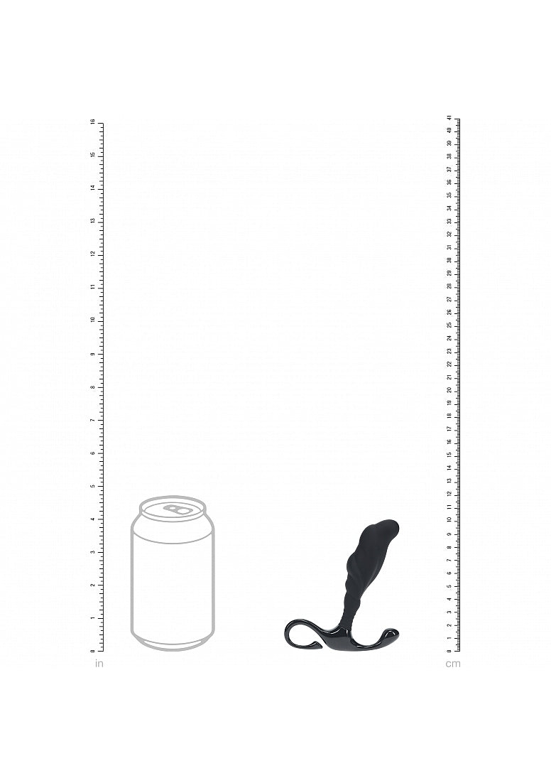 Shots LEVELZ Rippled with Hard Loop Prostate Massager Black Prostate Toys