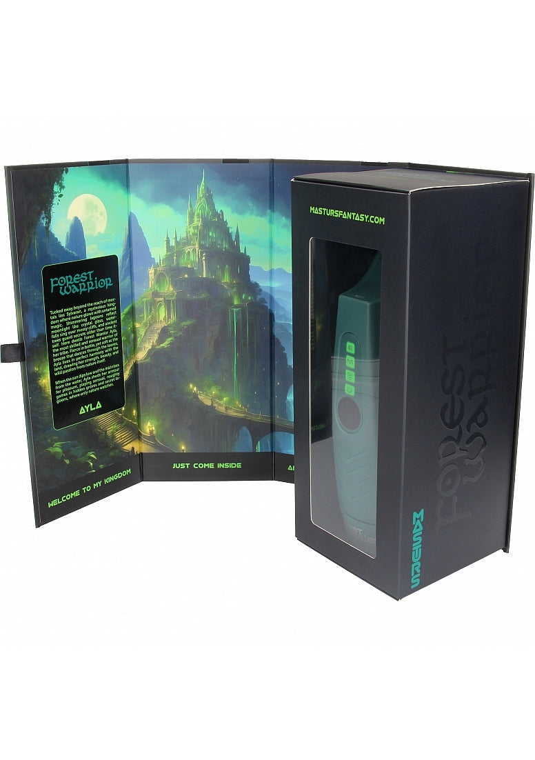 Shots Masturs Ayla Forest Warrior Vibrating Mens Stroker - Masturbators and Strokers