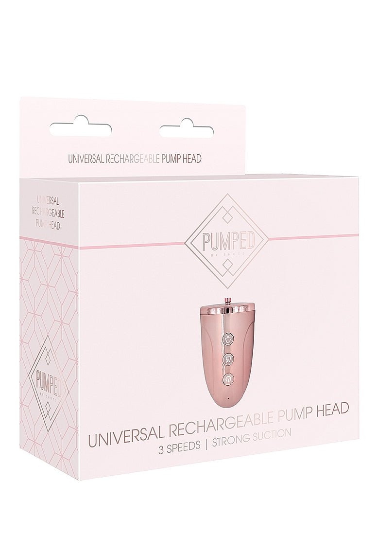 Shots Pumped Universal Rechargeable Penis Pump Head - Penis Pumps And Stretchers