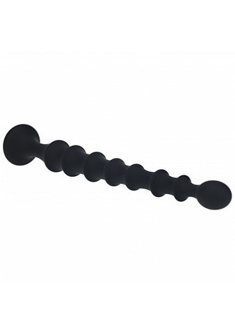 Shots LEVELZ Ribbed Silicone Flared Anal Probe Beads - Anal Beads and Balls