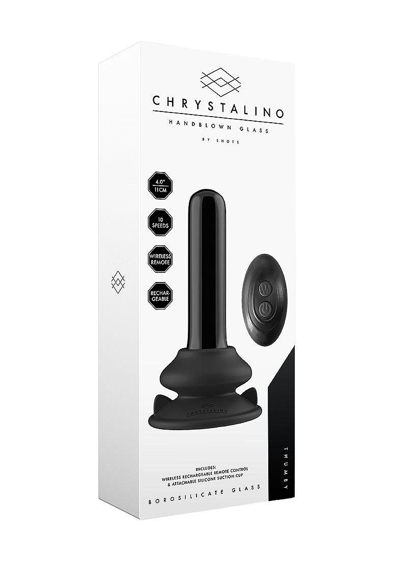 Shots Thumby 10 Functions Personal Glass Massager - Glass Sex Toys