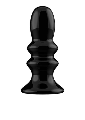 Shots Ribbly Remot Control Rechargeable Glass Vibrator - Glass Sex Toys