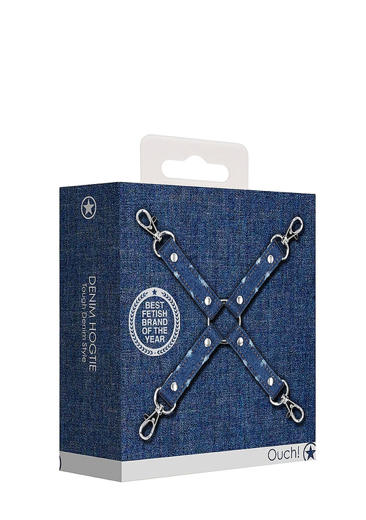 Shots Toys Roughend Denim Style Fetish Play Hogtie Cuffs And Restraints