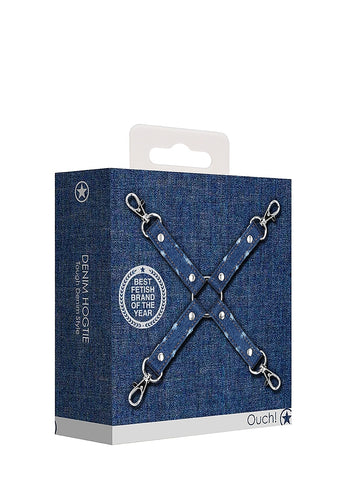 Shots Toys Roughend Denim Style Fetish Play Hogtie - Cuffs And Restraints