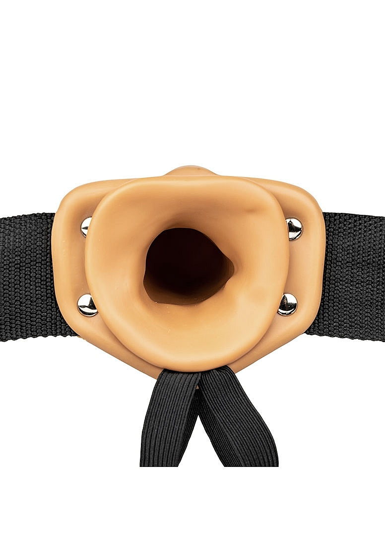 Shots Toys Vibrating Hollow Strapon without Balls 24.5 cm - Strap On Sextoys