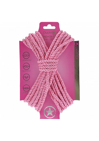 OUCH! Silky Smooth Nylon Bondage Rope 10m - Cuffs And Restraints