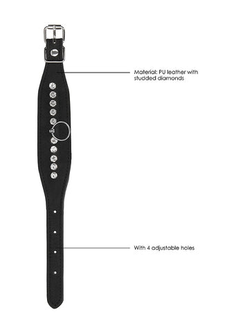 Shots Toys Diamond Studded Bondage Wrist Cuffs - Cuffs And Restraints