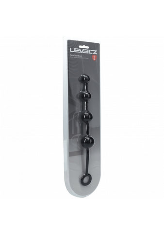 Shots LEVELZ Curved Silicone Anal Play Beads - Anal Beads and Balls