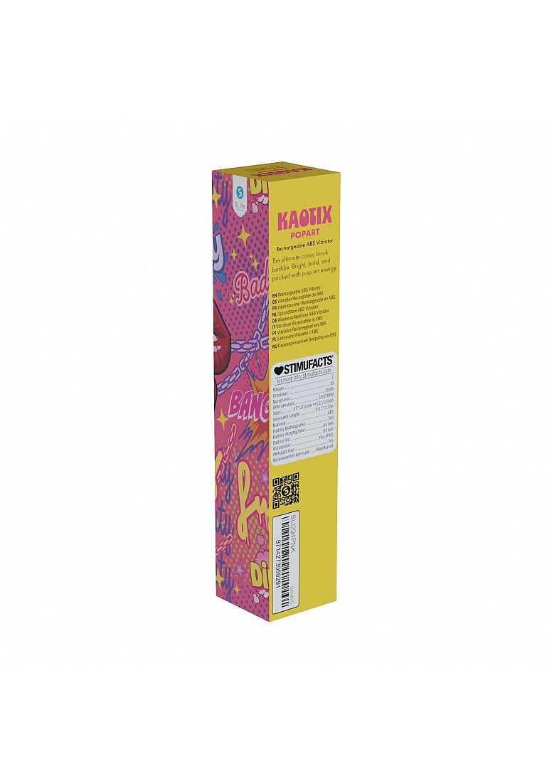 Shots S-LINE Kaotix Pop Art USB Rechargeable Bullet Vibe - Bullet Vibrators