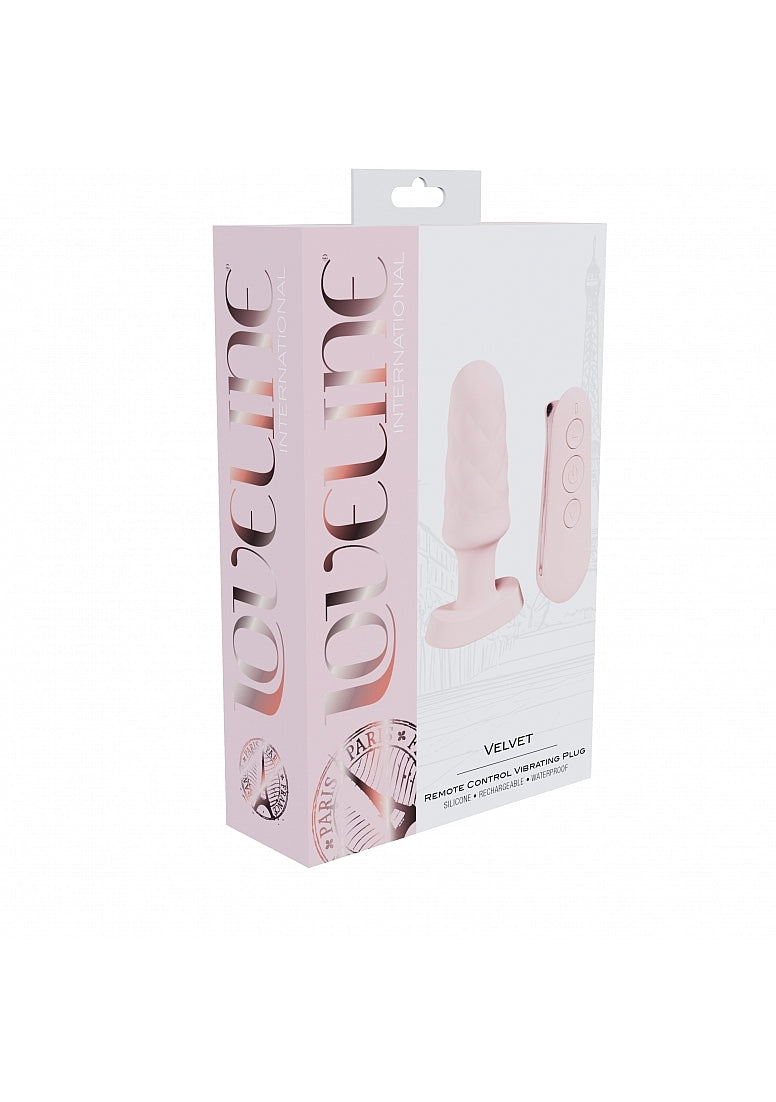 Shots Loveline Velvet Remote Control Vibrating Butt Plug - Butt Plugs