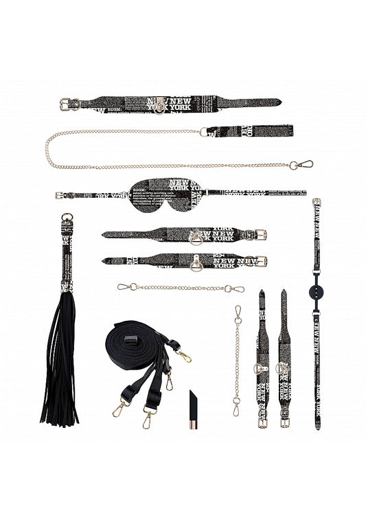 Shots Ouch! New York Collection BDSM Play Kit With Bag - Bondage Kits