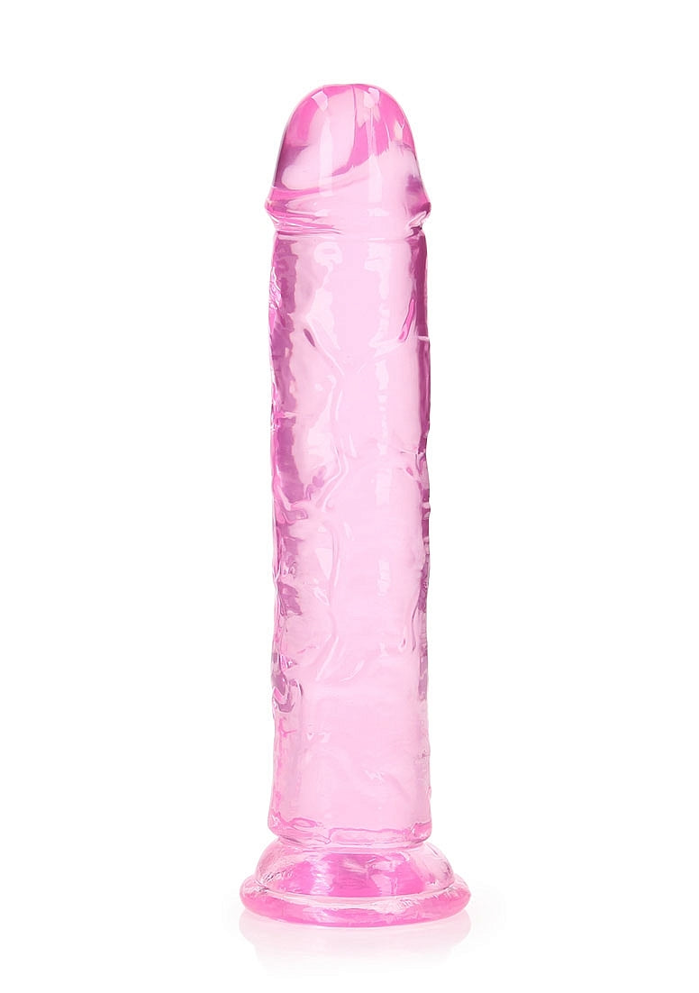 Realrock Crystal Clear 8 Inch No Balls Straight Dildo Realistic Dildos