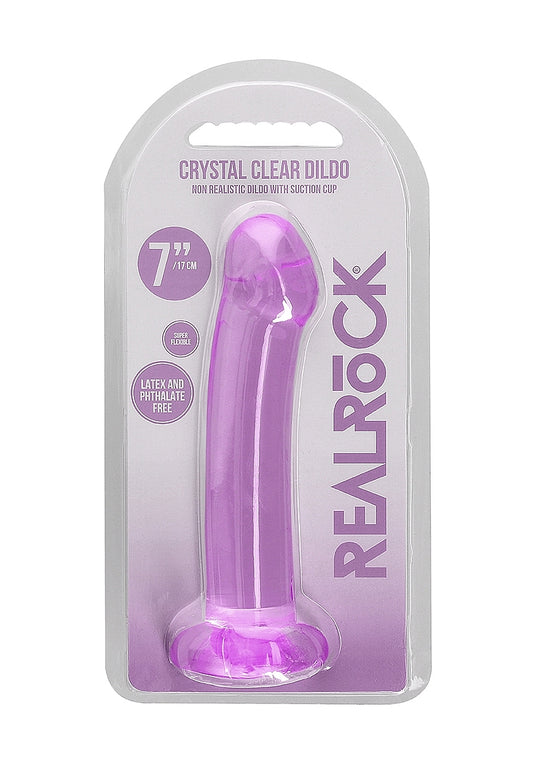 Realrock Crystal Clear Suction Cup Non Realistic Dildo 13cm Non-Realistic Dildos