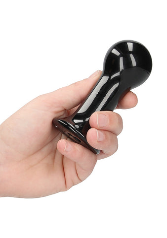 Shots Globy Suction Cup Rechargeable Glass Remote Vibrator - Glass Sex Toys