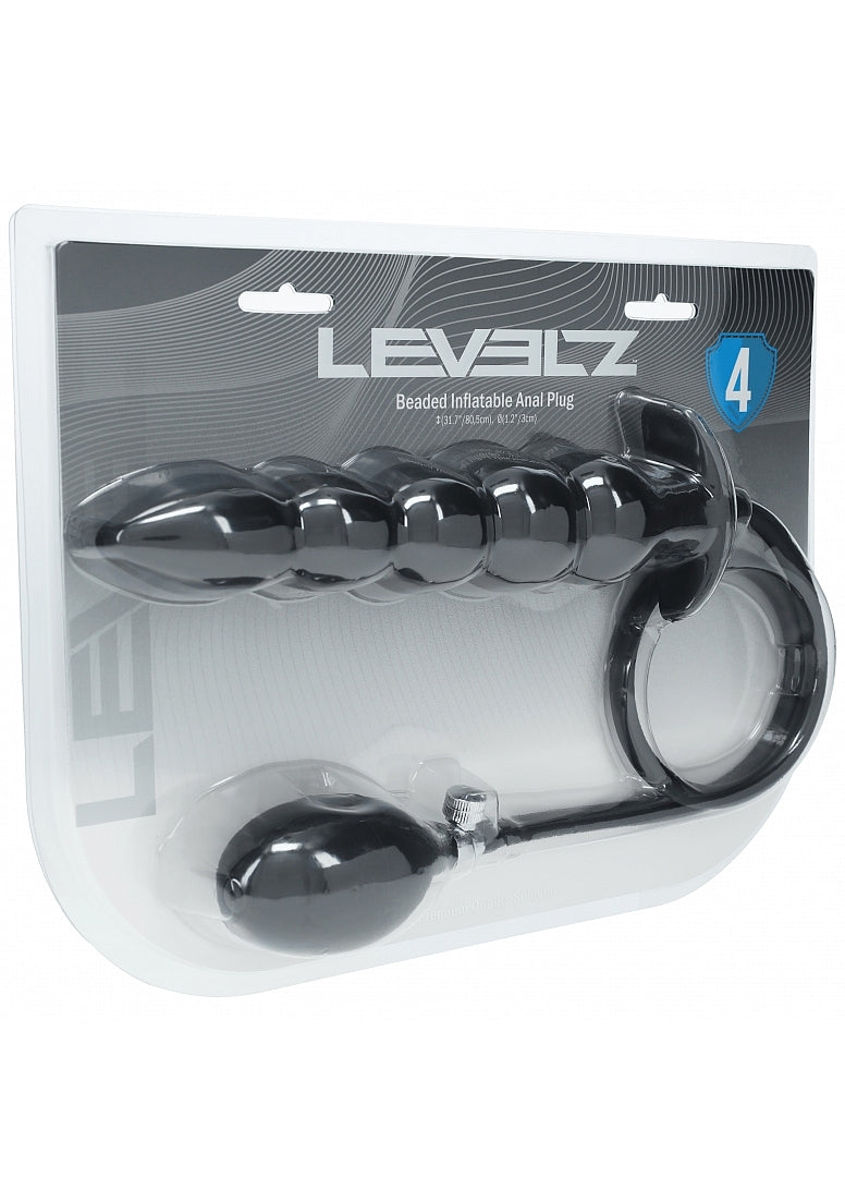 Shots LEVELZ Beaded Inflatable Silicone Anal Plug Butt Plugs