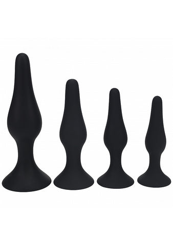 Shots LEVELZ Slim Silicone Anal Plug Kit of 4 Sizes - Butt Plugs