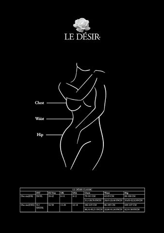 Le Desir Lace Long Sleeved Sexy Bodystocking Black - Body Stockings