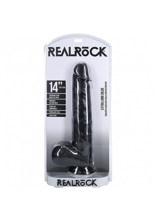Realrock Extra Large Straight D/ildo with Balls 35.5cm Realistic Dildos