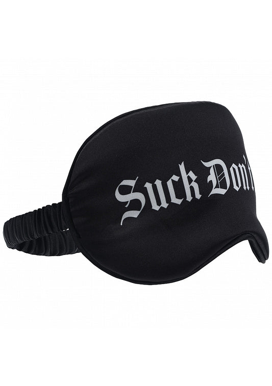 Shots Toys OUCH! Suck Don't Bite Printed Satin BDSM Mask - Masks And Blindfolds