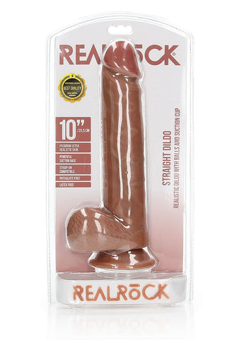 Realrock Straight Realistic Dildo With Balls 25.5cm - Realistic Dildos