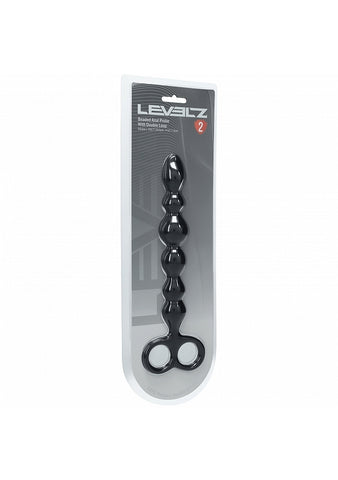 Shots LEVELZ Beaded Silicone Anal Probe with Double Loop - Anal Beads and Balls