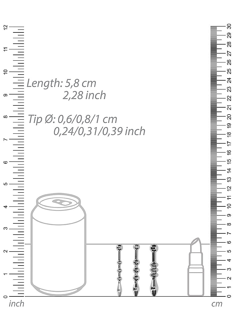 Shots Urethral Sounding Stainless Steel Plug Set Urethral Sounds