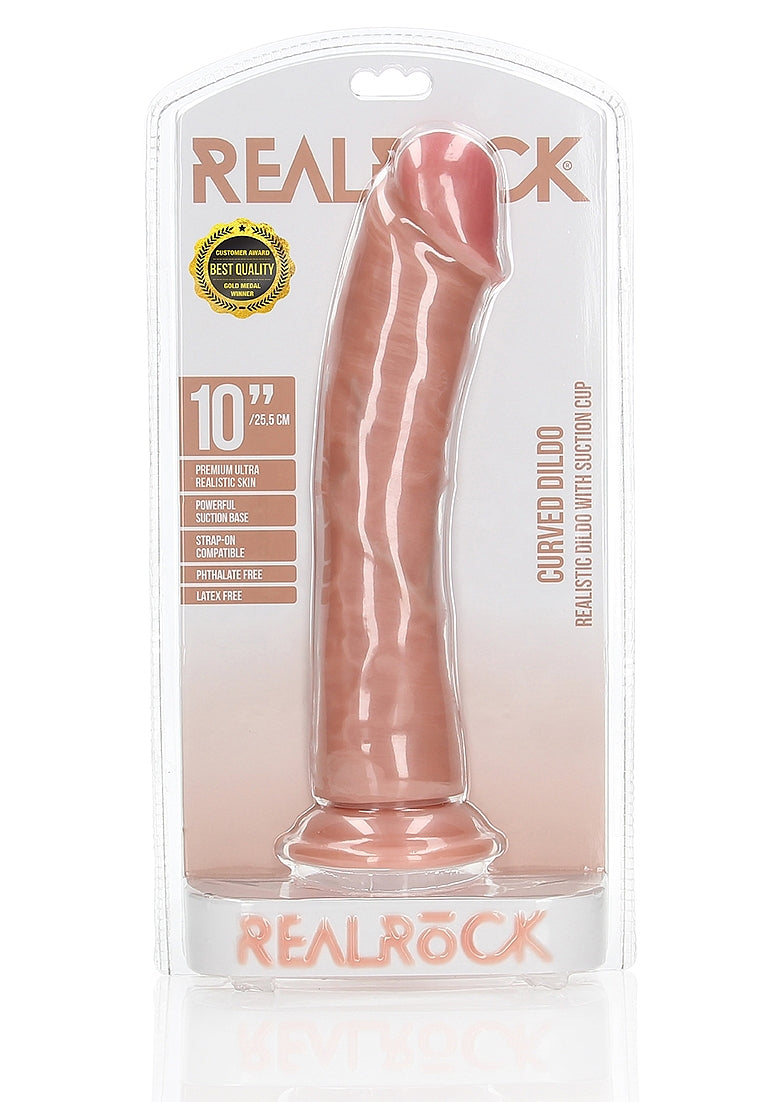 Realrock Curved Realistic Dildo With Suction Cup 25.5cm Realistic Dildos